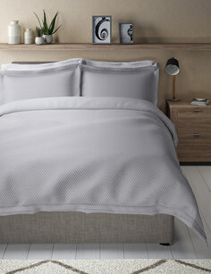 Комплект постельного белья «Пятнистый Добби» из чистого хлопка Iris Marks &amp; Spencer, серый