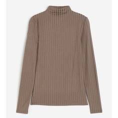 Топ-водолазка H&amp;M Ribbed Mock, темно-бежевый H&M