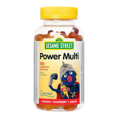 Мультивитамины для детей Webber Naturals Sesame Street, (180 жевательных конфет)