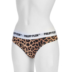 Комплект женского нижнего белья Philipp Plein Leopard Print, 2 предмета, коричневый