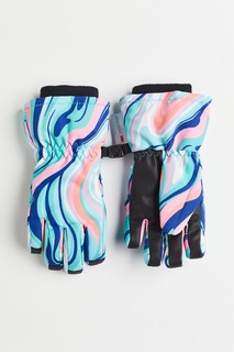Водонепроницаемые лыжные перчатки H&amp;M Patterned, бирюзовый H&M