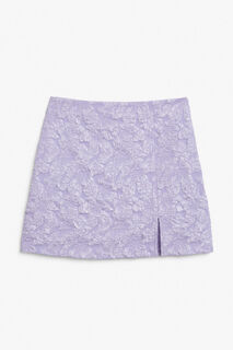 Короткая фактурная юбка Monki, светло-фиолетовый