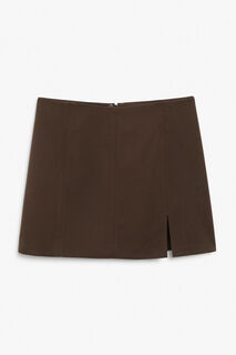 Классическая мини-юбка Monki со вставками, коричневый