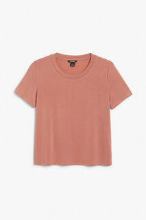 Мягкая футболка Monki, темно-розовый