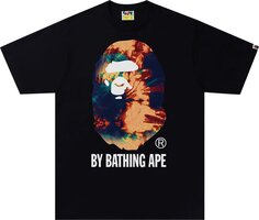 Футболка BAPE Tie Dye By Bathing Ape Tee &apos;Black/Navy&apos;, черный