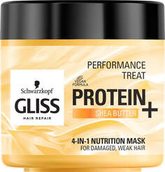 Gliss Performance Treat Питательная маска 4-в-1 Протеин + масло ши 400 мл
