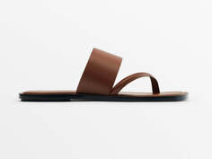 Сандалии Massimo Dutti With Wide Strap, коричневый