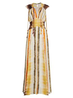 Платье макси в полоску Marion Dyed Silvia Tcherassi, разноцветный