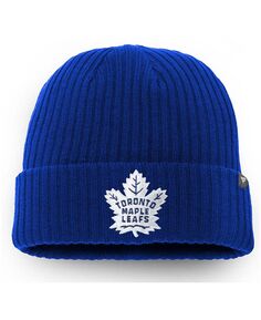 Мужская синяя вязаная шапка с манжетами и манжетами с логотипом Toronto Maple Leafs Core Primary Fanatics
