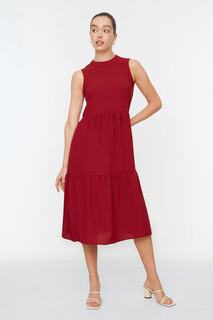 Платье Trendyol миди, бордовый