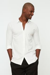 Рубашка Trendyol мужская приталенная, белый