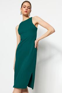 Платье Trendyol приталенное, зеленый