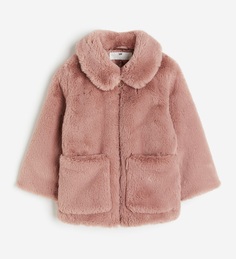 Куртка H&amp;M Fluffy with Collar, розовый H&M