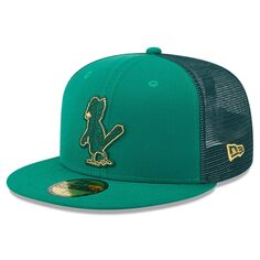 Мужская облегающая шляпа New Era Kelly Green St. Louis Cardinals 2023 ко Дню Святого Патрика 59FIFTY