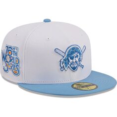 Мужская приталенная шляпа New Era White Pittsburgh Pirates Sky 59FIFTY