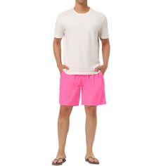 Мужские летние однотонные пляжные шорты для плавания с сетчатой ​​подкладкой на талии и шнурком Lars Amadeus