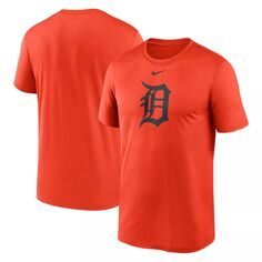 Мужская футболка с логотипом Nike Orange Detroit Tigers New Legend