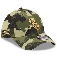 Мужская камуфляжная мужская кепка New Era Chicago White Sox ко Дню вооруженных сил 2022 39THIRTY Flex Hat