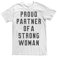 Мужская футболка с надписью Proud Partner Strong Woman Licensed Character