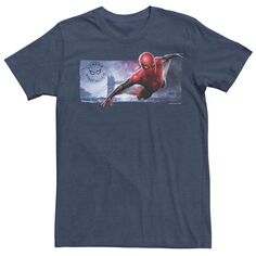 Мужская футболка с рисунком «Человек-паук Marvel» вдали от дома, открытка с полетом в Лондон