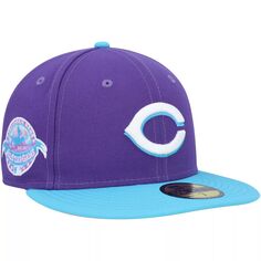 Мужская приталенная шляпа New Era Purple Cincinnati Reds Vice 59FIFTY