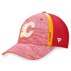 Мужская кепка Fanatics Branded Heather Red Calgary Flames Defender Flex Hat