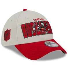 Мужская гибкая кепка New Era Stone/Red Tampa Bay Buccaneers 2023 NFL Draft 39THIRTY