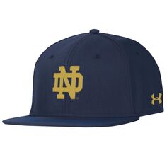 Мужская шляпа Under Armour темно-синего цвета Notre Dame Fighting Irish 2022 Shamrock Series с логотипом