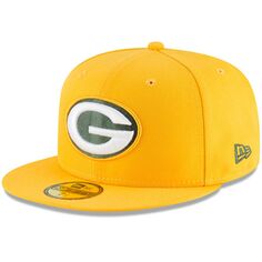 Мужская кепка New Era Gold Green Bay Packers Omaha 59FIFTY
