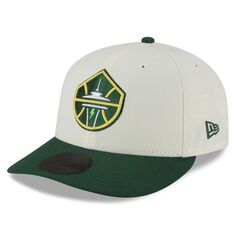 Мужская бейсболка New Era белого/зеленого цвета Seattle Storm 2023 WNBA Draft 9FIFTY Snapback