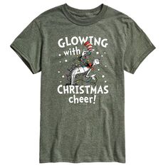 Мужская светящаяся рождественская футболка Dr. Seuss Cheer Licensed Character