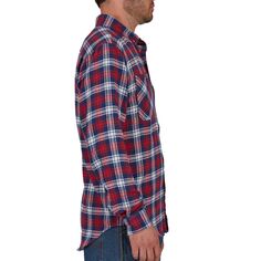 Мужская рабочая одежда Smith&apos;s, фланелевая рубашка на пуговицах обычного кроя с двумя карманами Smith&apos;s Workwear