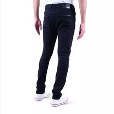 Мужские потертые эластичные джинсы узкого кроя с 5 карманами Recess
