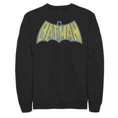 Мужской винтажный свитшот с жирным текстовым логотипом DC Comics Batman