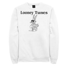 Мужской свитшот с логотипом Looney Tunes Bugs Bunny Line Art Licensed Character