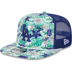 Мужская кепка New Era Los Angeles Dodgers Tropic с цветочным принтом для гольфиста Snapback