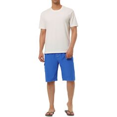 Мужские летние однотонные пляжные шорты с эластичной резинкой на талии и шнурком Lars Amadeus