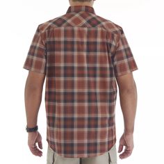 Мужская эластичная рубашка Smith&apos;s Workwear в клетку на пуговицах