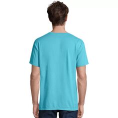 Мужская пижамная футболка с карманами Hanes ComfortWash, окрашенная в одежде