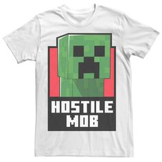Мужская футболка Minecraft Hostile Mob Creeper Face Licensed Character