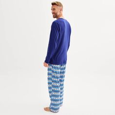 Мужской пижамный комплект с верхом и низом Jammies For Your Families Winter Wonderland