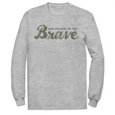 Мужская футболка с камуфляжной надписью «За храбрость» ко Дню ветеранов Licensed Character