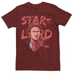 Мужская футболка с рисунком Marvel Guardians of the Galaxy 2 Star Lord Licensed Character