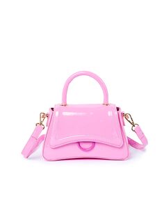 Розовая лакированная мини-большая сумка Harper Skinnydip London, розовый
