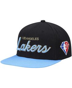 Мужская черная кепка Snapback в честь 75-летия НБА Лос-Анджелес Лейкерс Mitchell &amp; Ness