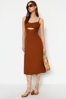 Платье Trendyol миди, коричневый