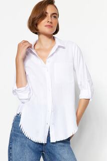 Рубашка Trendyol с белой бахромой