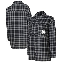 Ночная рубашка College Concepts Brooklyn Nets, черный