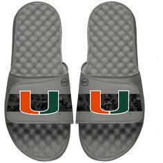 Шлепанцы ISlide Miami Hurricanes, серый