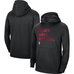 Пуловер с капюшоном Nike Atlanta Hawks, черный